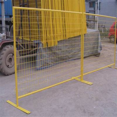 施工护栏网 楼层防护电梯门 黄色警示栏杆
