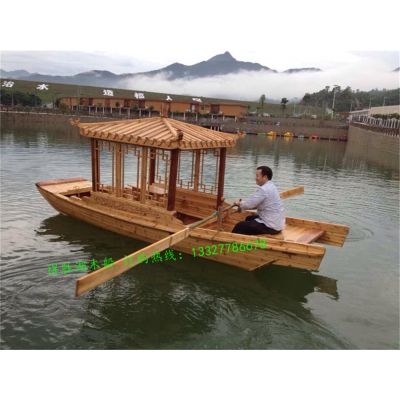木船厂家 批发出售单亭船 旅游手划木船 北京天津景区观光船 服务类船