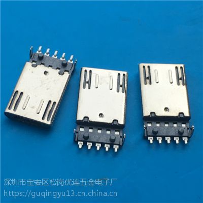 USB 2.0 Ƭͷ MICRO 5P SMT*** 0.9 L=11.3 PCB-