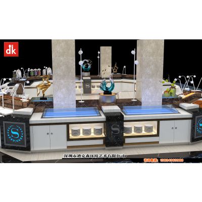 厂家直销迪克森大理石自助餐台海鲜冰槽设计制作北欧风格布菲台自助餐桌子多功能 定制