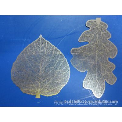 批发生产仿真金属树叶工艺品,生产加工植物叶子造型镂空工艺品