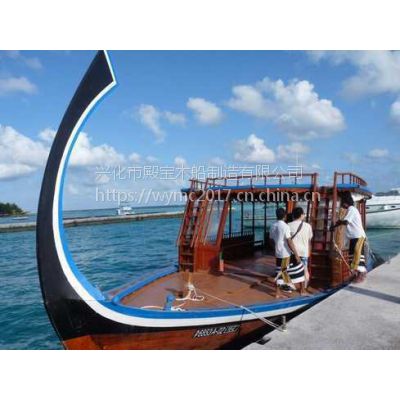 哪有泰国长尾船尖头欧式船 观光钓鱼豪华游船 木质画舫船