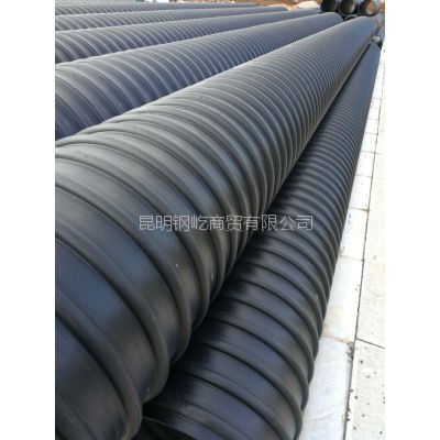 昆明300双壁波纹管价格 材质HDPE