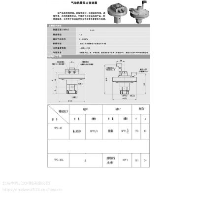 气动抗震压力变送器 型号:ZY221-YPQ-40/YPQ-25库号：D350997