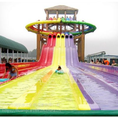 广州润乐公司提供水上乐园的产品—章鱼彩虹竞赛滑梯