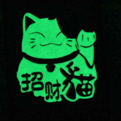 强夜光手机壳加工厂 红色***猫喜庆卡通保护套