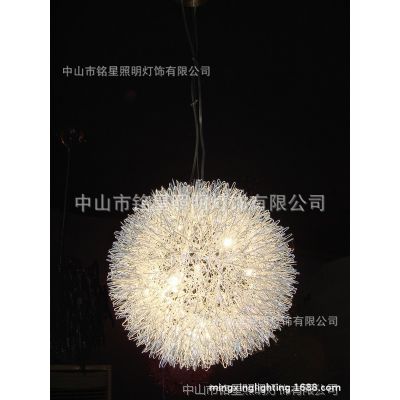 LED铝线球蒲公英发光圆球插地灯户外防水景观装饰灯厂家蒲公英灯