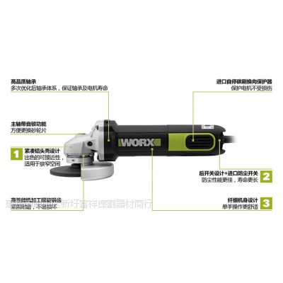 WORX威克士大功率角磨机WU715 多功能万用磨光抛光机切割机电动工具