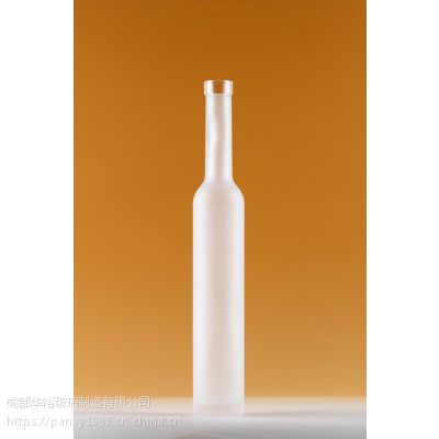 供应定制生产优质晶质料玻璃瓶果酒瓶可蒙砂喷涂烤花印LOGO