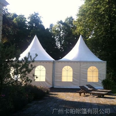 厂价直销昆明旅游景区尖顶篷房/昆明民族村欧式尖顶帐篷铝合金定制