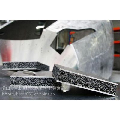 定制 泡沫铝复合板 泡沫铝隔音吸声材料 泡沫金属铝实验材料发泡铝板材