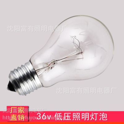 白炽灯泡厂家批发36V40W60W100W低压泡机床船舶专用E27螺口