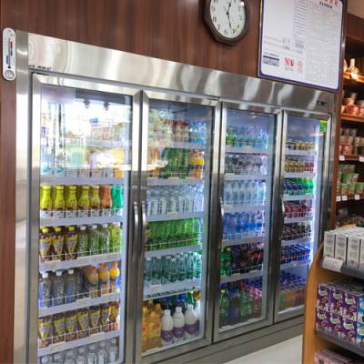 深圳超市用的立式玻璃门展示柜大致多少钱一台