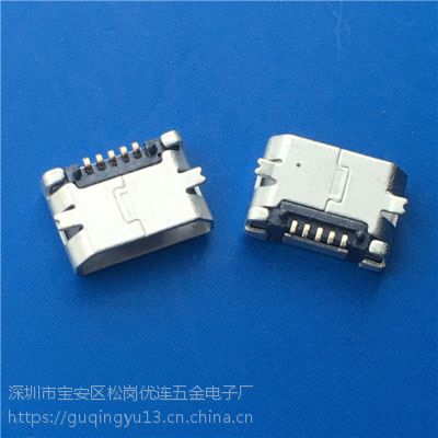USB 2.0 B MICRO 5PƬĸ  SMTֱ PCB-
