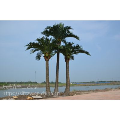 [江苏泰州秋雪湖欢乐世界水上乐园]仿真椰子树，东莞森林工艺人造椰子树 玻璃钢假椰果树海南椰树