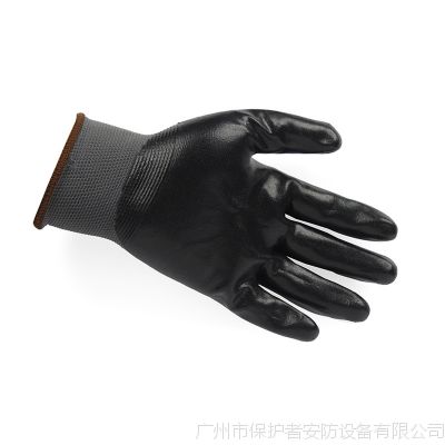 ***代尔塔201718舒适型丁腈3/4涂层操作手套 双丁腈涂层手套