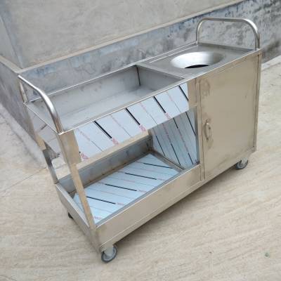 双丰饭店餐厅多功能收碗车推车 移动餐盘收集车