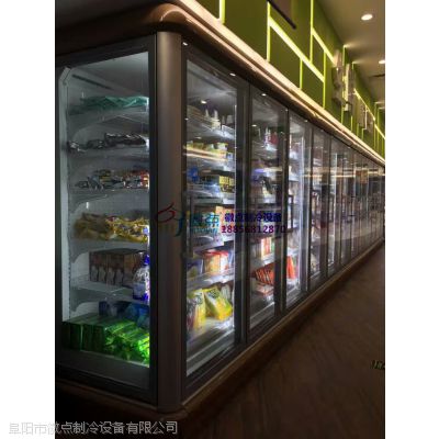 徽点玻璃门风幕柜,超市冷冻区展示柜,福州速冻西点蛋糕立风柜
