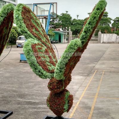 梦幻城堡 仿真植物雕塑仿真动物厂家直销绿雕牛造型