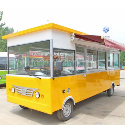 小吃车多功能餐车电动四轮移动流动商用早餐推车摆摊快餐美食餐车