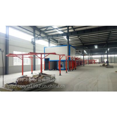 自动喷塑生产线，新月工艺设计大大减少了涂料在施工中的损失