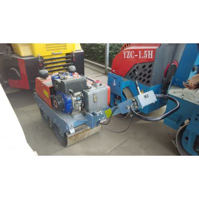 供应路捷牌1.5吨YZC-1.5H小型双钢轮振动压路机
