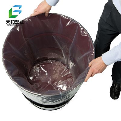 厂家定做PE圆底塑料袋油漆桶涂料桶内衬袋化工防潮防水内膜袋一体式圆桶内衬