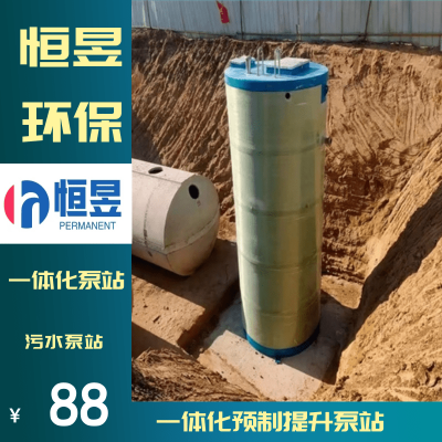 恒昱环保 一体化泵站 地埋式污水处理设备用于 雨水污水提升 可定制