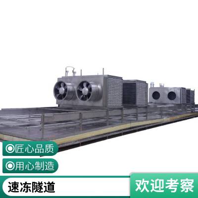 隧道式速冻机 肉制品速冻设备 商用面食冷冻流水线