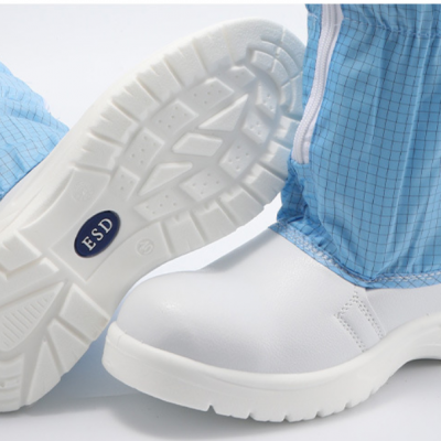 防静电安全靴 0.5网格鞋筒 鞋面带钢头 鞋底防刺穿
