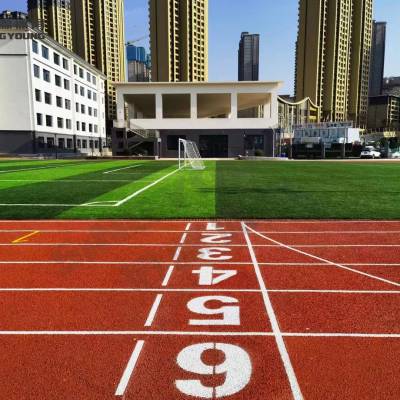中小学操场体育运动混合型塑胶跑道面材赛道钉鞋适用