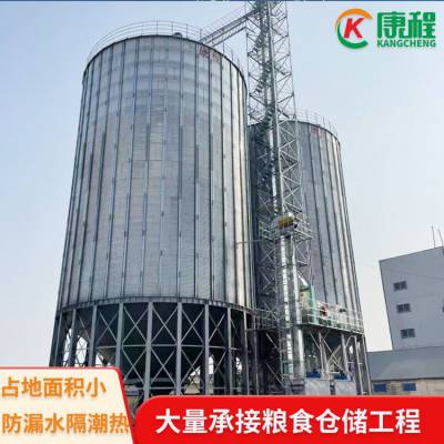 康程1000吨粮食钢板仓 加厚材质储存小麦的小型粮仓 交期准时