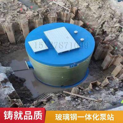 伟恒 地埋式玻璃钢泵站 农村污水雨水智能提升可用 支持定制