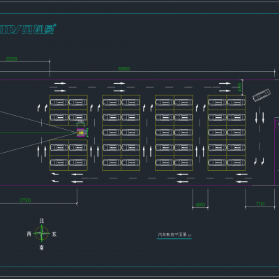 异形场地 露天汽车电影院规划设计图CAD 平面图
