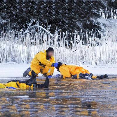 水域救援套冰面救援服冬季救生服水上应急救生防寒服耐低温保暖服国兴