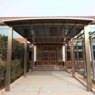 密云定做小区遮阳棚 学校铝合金透明汽车棚 家用车棚阳台露台遮阳棚雨棚