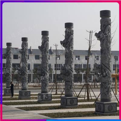惠安石雕公司 设计安装寺庙龙柱 石雕盘龙柱 定做可优惠 厂家价格