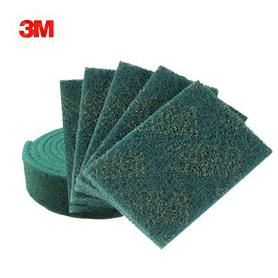 3M***DCPRO绿色工业百洁布不织布加工研磨不锈钢拉丝百洁布