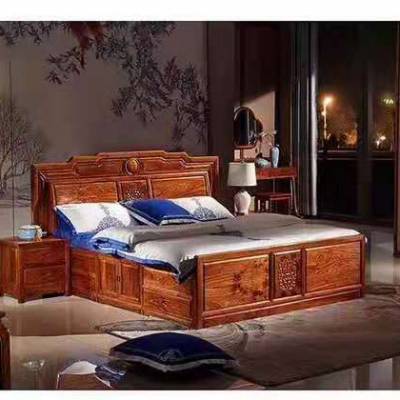 工厂货源一件代发 红木 双人床新中式花梨木床简约1.5主卧床红木古典家具