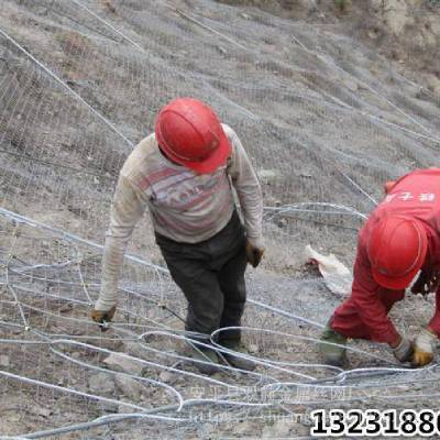 供应甘肃加绳型公路路基防护网/钢丝绳网