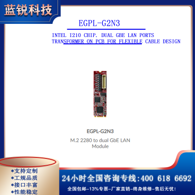 EGPL-G2N3*M.2 2280 to dual GbE LAN Module