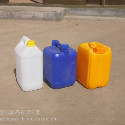 工厂5升蓝色白色堆码桶化工桶塑料桶消毒液桶废液桶方形桶漆料桶