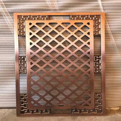 上 海餐厅巧用铝艺玄关 铜隔断屏风划分空间时尚YX-657