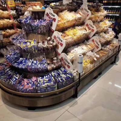 马鞍山钢木超市展示货架 水果展示货架系列