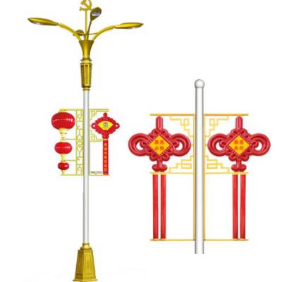 天津西青区LED中国结厂家 灯杆灯柱发光挂件灯 亚克力中国结1米2高