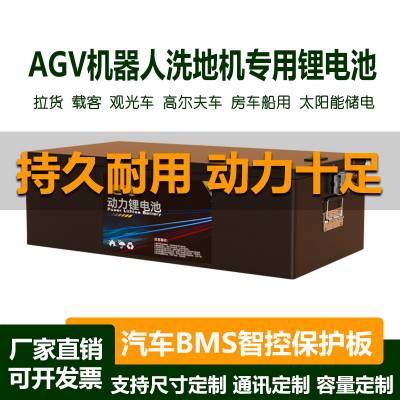 AGV机器人运输储能锂电池磷酸铁锂48V80Ah持久供电动力强