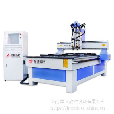 常州双工序自动换刀开料机 床头柜门雕花 橱柜门 红木家具雕刻机 1325专业定制