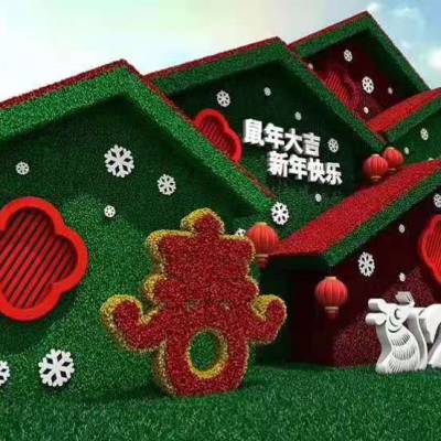 江西景德镇春节快乐绿雕手工定制造型仿真绿雕图片