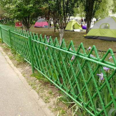 庭院围墙仿竹节栏杆景区不锈钢仿竹篱笆草坪围栏 仿竹护栏