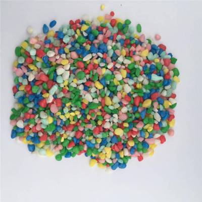 玄光供应五彩石 盆栽装饰 园艺用品 彩色小石头 颗粒均匀